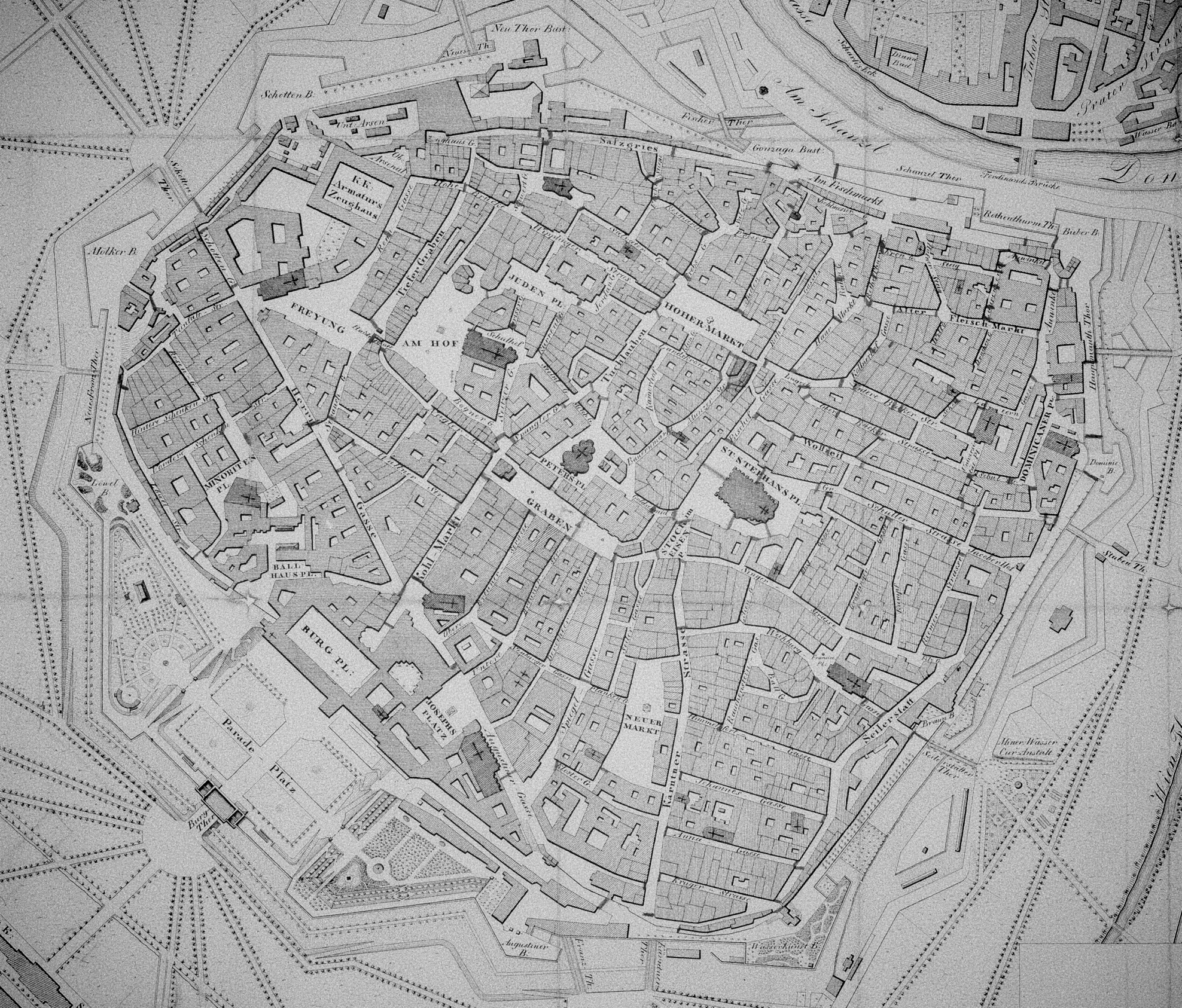 Plan der inneren Stadt Wien, 1826