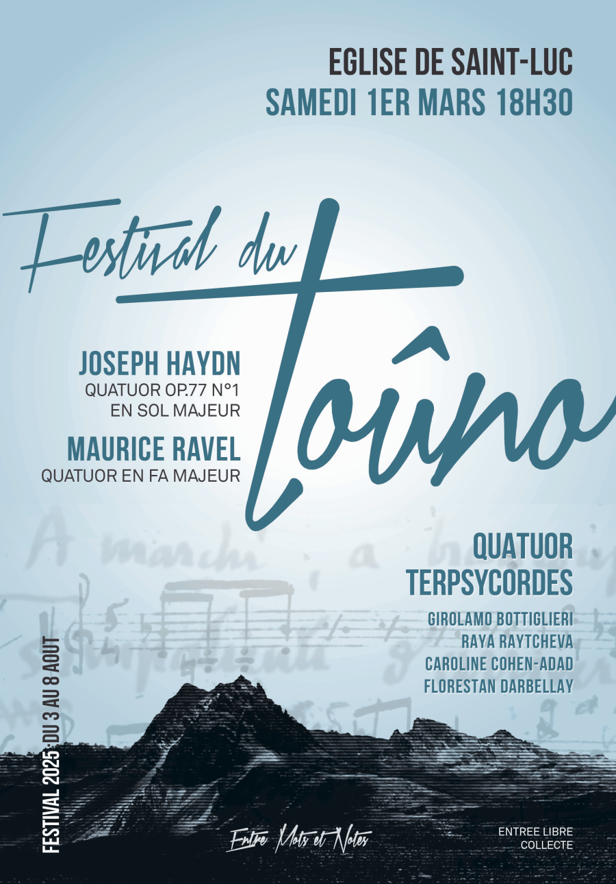 Affiche du concert au Festival du Toûno – 1 mars 2025