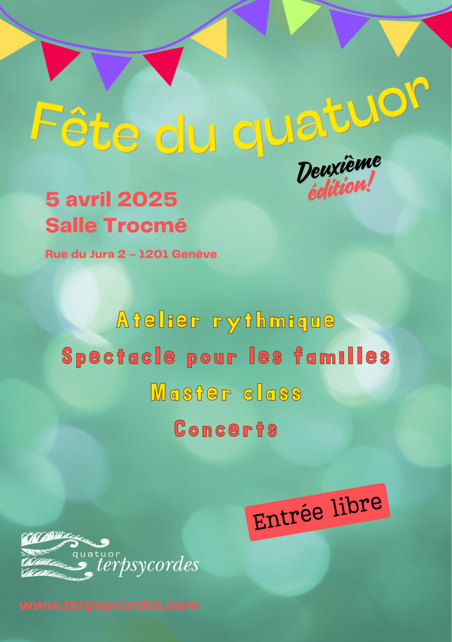 Affiche de la Fête du Quatuor du 5 avril 2025