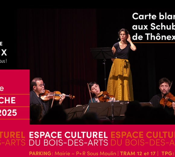 Affiche de la Carte blanche aux Schubertiades de Thônex