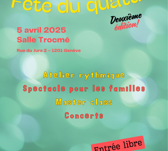 Affiche de la Fête du Quatuor du 5 avril 2025