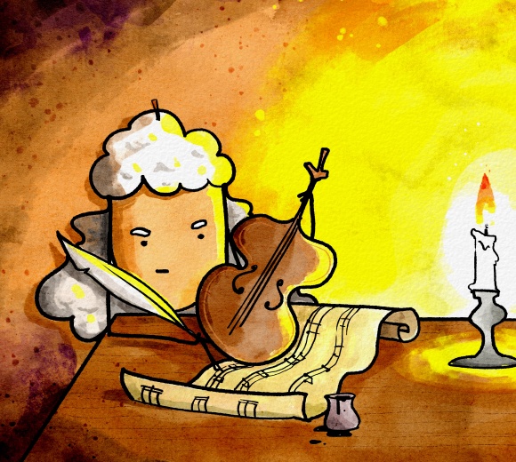 Dessin de Pierre Jeandin pour le concert autour des Quatre Saisons